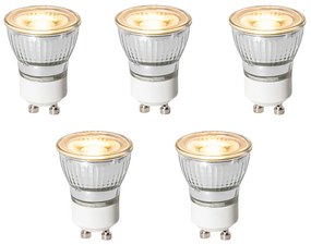 Conjunto de 5 lâmpadas LED GU10 reguláveis em 3 níveis 35mm 4W 220 lm 2700K