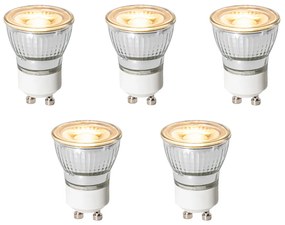 Conjunto de 5 Lâmpadas LED GU10 reguláveis em 3 passos 35mm 4W 220 lm 2700K