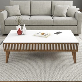 Mesa de Centro Milan – Nogueira Branca – 105 x 34,6 x 60 cm