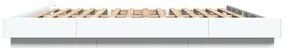 Estrutura cama c/ luzes LED 200x200cm derivados madeira branco