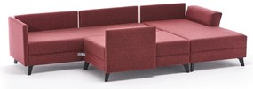 Sofá-Cama de Canto Eris – Vermelho Claret – 300x78x202 cm