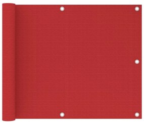 Tela de varanda 75x500 cm PEAD vermelho