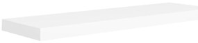 Prateleiras parede suspensas 4 pcs 80x23,5x3,8cm MDF branco