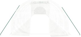 Estufa com estrutura de aço 54 m² 18x3x2 m branco