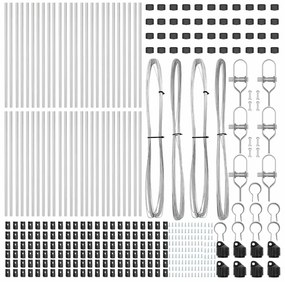 Postes de Cerca 52 pcs Ø32 mm 80 cm em Aço Galvanizado
