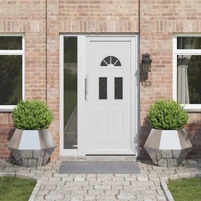 vidaXL Floreira 2 pcs Prateado 75 x 75 x 60 cm Aço inoxidável