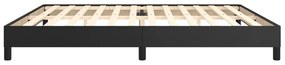 Estrutura de cama 200x200 cm couro artificial preto