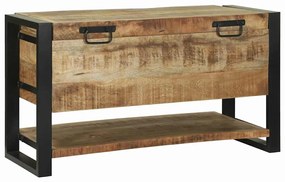 Caixa de Armazenamento 80x35x45 cm Madeira de Mangueira Maciça