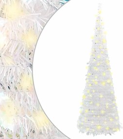 vidaXL Árvore de Natal artificial pop-up c/ 50 luzes LED 120 cm branco