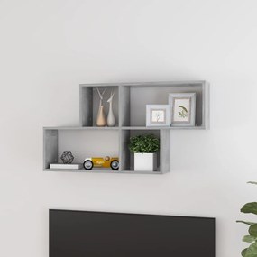 Estante de parede 100x18x53 cm deriv. madeira cinzento cimento