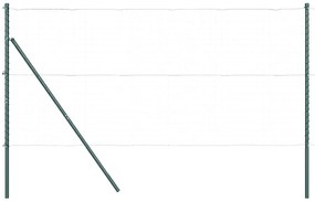 Postes de Cerca 26 pcs Verde Ø32 mm 190 cm Aço Galvanizado.