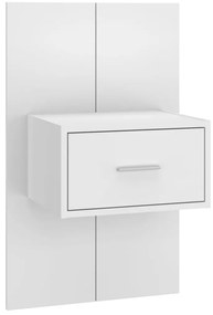 Cabeceira cama + armários madeira processada branco
