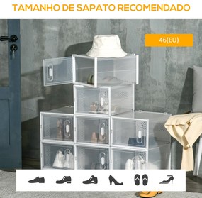 HOMCOM Armário Modular de Plástico Sapateira Modular com 8 Cubos Porta