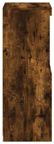 Aparador com luzes LED 41x37x100 cm carvalho fumado