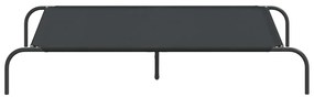 Cama para cães elevada 130x80x20cm tecido oxford e aço preto