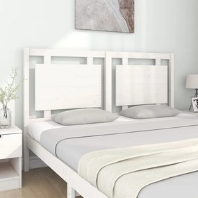 Cabeceira de cama 155,5x4x100 cm madeira de pinho maciça branco
