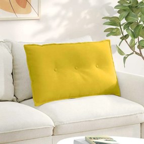 vidaXL Travesseiro para Costas Amarelo 80 x 50 cm