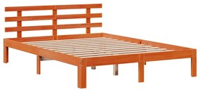 Cama com estante sem colchão 140x190 cm pinho maciço