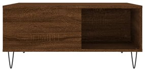 Mesa de centro 80x80x36,5cm derivados madeira carvalho castanho