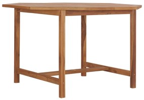 vidaXL Mesa de jardim 120x120x75 cm madeira de teca maciça