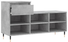Sapateira 102x36x60 cm derivados de madeira cinzento cimento