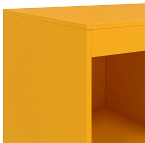 Aparador alto 67x39x95 cm aço amarelo mostarda