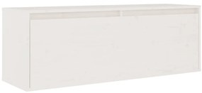 Móveis de TV 5 pcs madeira de pinho maciça branco