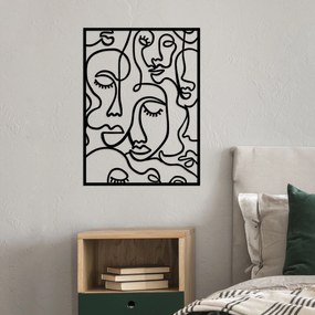 Acessório Decorativo de Parede em Metal Model-190 – Preto – 52 x 70 cm