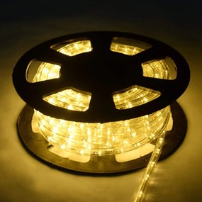 Mangueira LED Luz de Natal 10M Luzes de Natal 360 LED Luzes de Natal Decoração de Jardim Amarelo