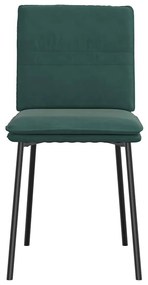 Cadeiras de jantar 4 pcs veludo verde-escuro