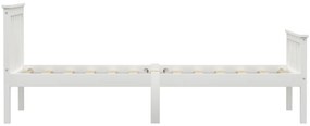 Estrutura de cama em pinho maciço 90x200 cm branco