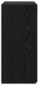 Armário de Armazenamento Carvalho Preto 80x42,5x93,5 cm Madeira engenh