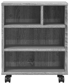 Suporte para impressora com rodas 41x32x48 cm cinzento sonoma