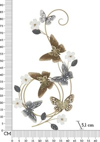 PAINEL DE PAREDE DE FERRO DELIS 45,1X5,1X87,6 CM MULTICOLORIDO