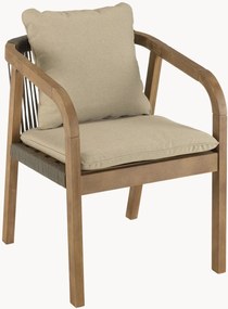 Cadeiras de jardim em madeira de acácia com braços Celestin, conjunto de 2