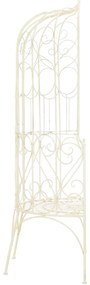 Banco de jardim 95 cm ferro antigo branco