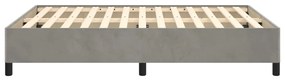 Estrutura de cama sem colchão 140x200 cm veludo cinzento-claro