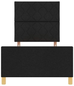 Cama Preta 90x200 cm em Tecido