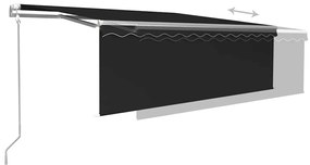 Toldo retrátil automático com estore 4x3 m antracite