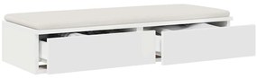 Gavetas para Cama Branca 75x36,5x16,5 cm em Madeira de Engenharia