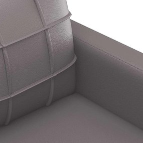 Sofá de 2 lugares 120 cm couro artificial cinza