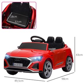 AIYAPLAY Carro Elétrico para Crianças acima de 3 Anos Carro Audi Q8 Et