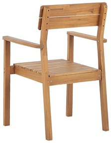 Conjunto de 4 cadeiras em madeira de acácia clara FORNELLI Beliani