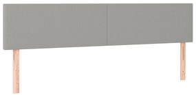Cama boxspring com colchão 120x190 cm tecido cinzento-claro