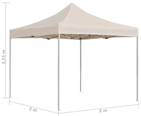 Tenda para festas dobrável profissional 2x2 m alumínio creme