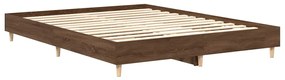 Estrutura cama sem colchão 140x200 cm carvalho castanho