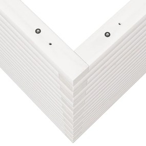 Vaso/floreira de jardim 110x60x68,5 cm pinho maciço branco