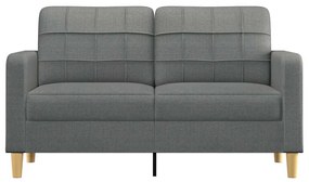 Sofá de 2 lugares em tecido 140 cm cinzento-escuro