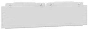 Almofadão de cabeceira 200 cm couro artificial branco