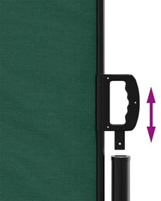 Toldo lateral retrátil 160x600 cm verde-escuro